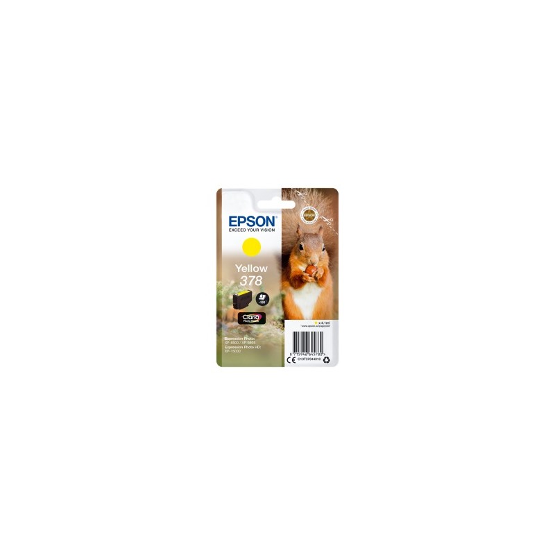 EPSON CARTUCCIA D\'INCHIOSTRO GIALLO C13T37844010 378 360 COPIE 4,1ML ORIGINALE EPSON CARTUCCIA D\'INCHIOSTRO GIALLO C13T37844010 378 360 COPIE 4,1ML ORIGINALE