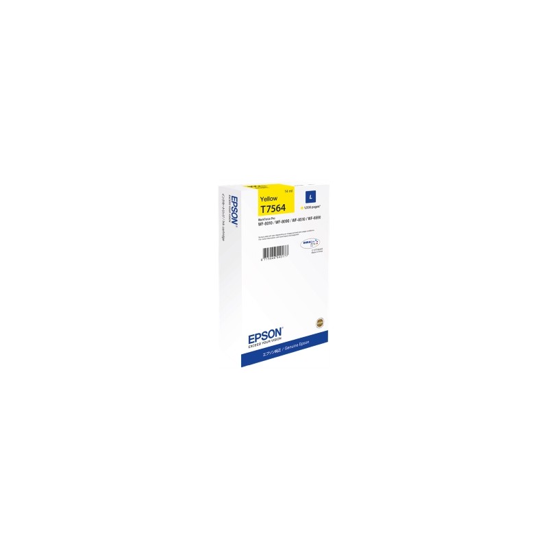 EPSON CARTUCCIA D\'INCHIOSTRO GIALLO C13T756440 T7564 1500 COPIE 14ML ORIGINALE EPSON CARTUCCIA D\'INCHIOSTRO GIALLO C13T756440 T7564 1500 COPIE 14ML ORIGINALE