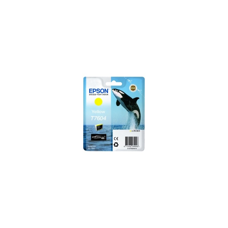EPSON CARTUCCIA D\'INCHIOSTRO GIALLO C13T76044010 T7604 25,9ML ULTRACHROME HD ORIGINALE EPSON CARTUCCIA D\'INCHIOSTRO GIALLO C13T76044010 T7604 25,9ML ULTRACHROME HD ORIGINALE