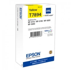 EPSON CARTUCCIA D\'INCHIOSTRO GIALLO C13T789440 T7894 4000 COPIE 34,2ML XXL ORIGINALE