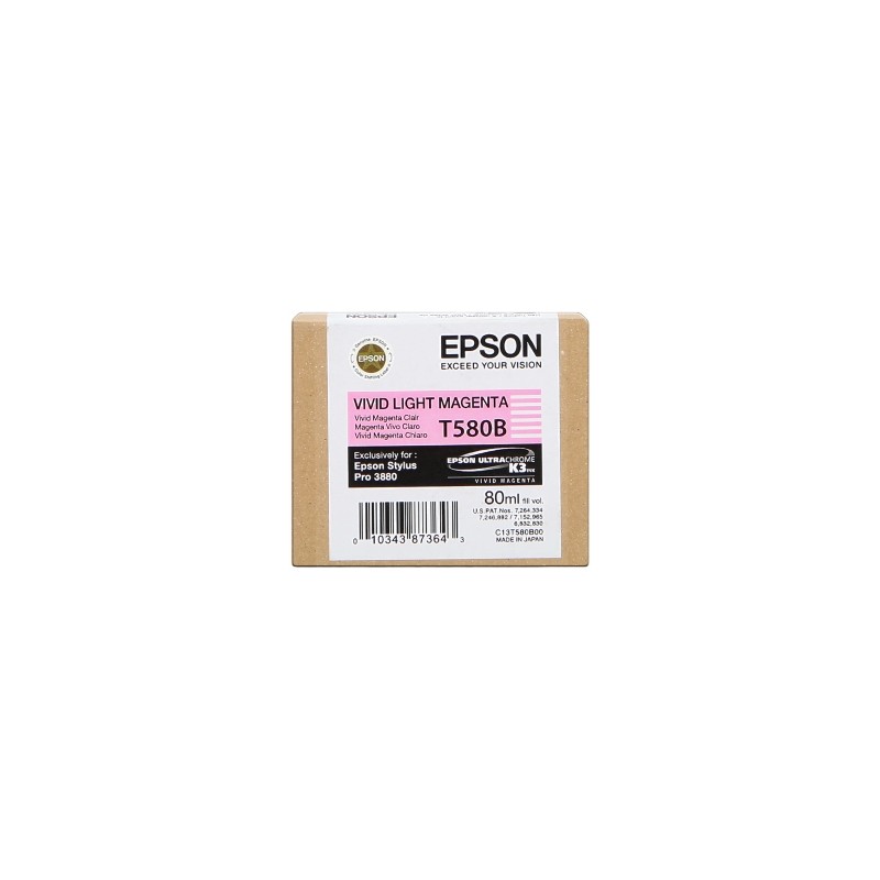 EPSON CARTUCCIA D\'INCHIOSTRO MAGENTA (CHIARO) C13T580B00 T580B 80ML ORIGINALE