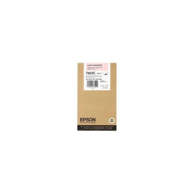 EPSON CARTUCCIA D\'INCHIOSTRO MAGENTA (CHIARO) C13T603C00 T603C 220ML ORIGINALE EPSON CARTUCCIA D\'INCHIOSTRO MAGENTA (CHIARO) C13T603C00 T603C 220ML ORIGINALE