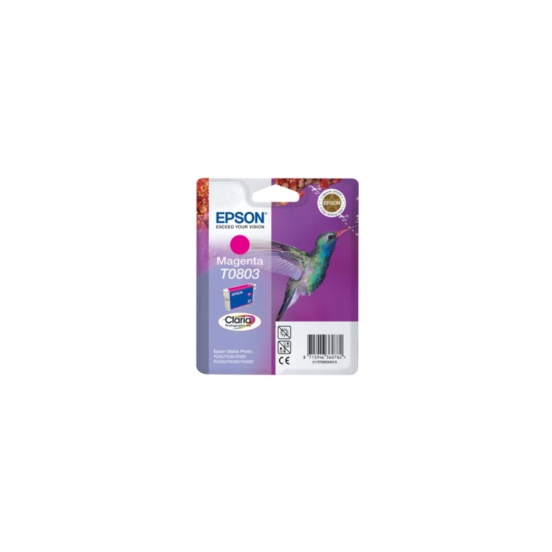 EPSON CARTUCCIA D\'INCHIOSTRO MAGENTA C13T08034011 T0803 460 COPIE 7,4ML ORIGINALE EPSON CARTUCCIA D\'INCHIOSTRO MAGENTA C13T08034011 T0803 460 COPIE 7,4ML ORIGINALE