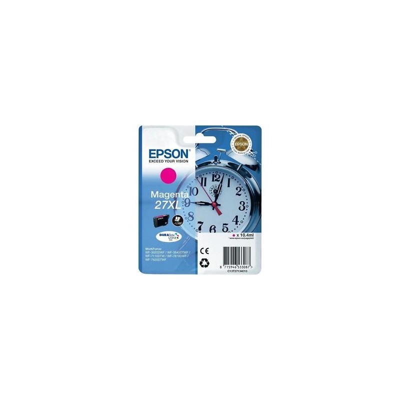 EPSON CARTUCCIA D\'INCHIOSTRO MAGENTA C13T27134010 T2713 1100 COPIE 10,4ML XL ORIGINALE EPSON CARTUCCIA D\'INCHIOSTRO MAGENTA C13T27134010 T2713 1100 COPIE 10,4ML XL ORIGINALE