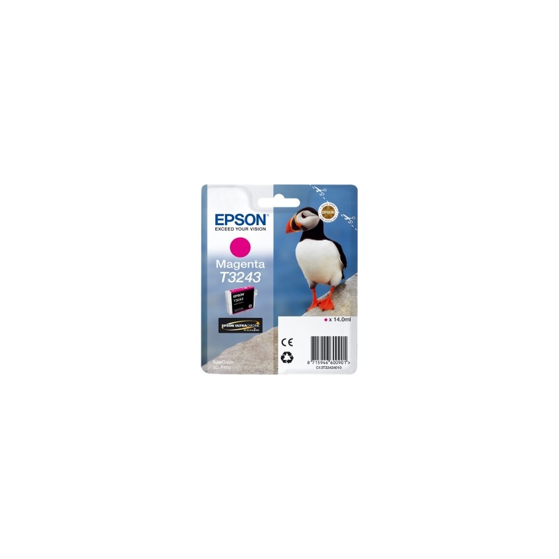 EPSON CARTUCCIA D\'INCHIOSTRO MAGENTA C13T32434010 T3243 980 COPIE 14ML ORIGINALE EPSON CARTUCCIA D\'INCHIOSTRO MAGENTA C13T32434010 T3243 980 COPIE 14ML ORIGINALE