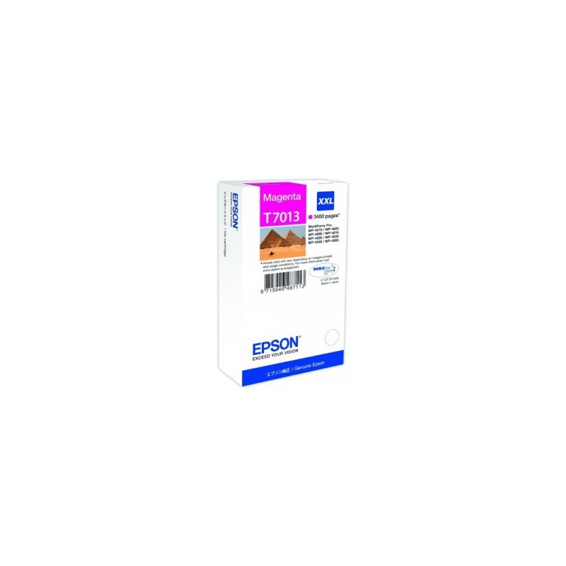 EPSON CARTUCCIA D\'INCHIOSTRO MAGENTA C13T70134010 T7013 3400 COPIE XXL ORIGINALE EPSON CARTUCCIA D\'INCHIOSTRO MAGENTA C13T70134010 T7013 3400 COPIE XXL ORIGINALE