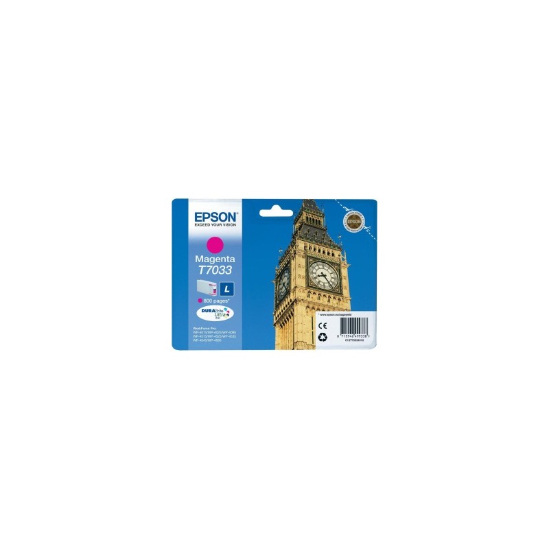 EPSON CARTUCCIA D\'INCHIOSTRO MAGENTA C13T70334010 T7033 800 COPIE ORIGINALE EPSON CARTUCCIA D\'INCHIOSTRO MAGENTA C13T70334010 T7033 800 COPIE ORIGINALE