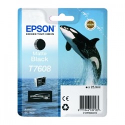 EPSON CARTUCCIA D\'INCHIOSTRO NERO (OPACO) C13T76084010 T7608 25,9ML ULTRACHROME HD ORIGINALE