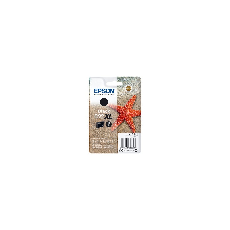 EPSON CARTUCCIA D\'INCHIOSTRO NERO C13T03A14010 603XL 500 COPIE ORIGINALE EPSON CARTUCCIA D\'INCHIOSTRO NERO C13T03A14010 603XL 500 COPIE ORIGINALE
