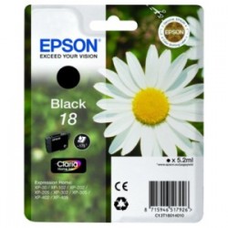 EPSON CARTUCCIA D\'INCHIOSTRO NERO C13T18014012 T1801 175 COPIE 5,2ML STANDARD ORIGINALE