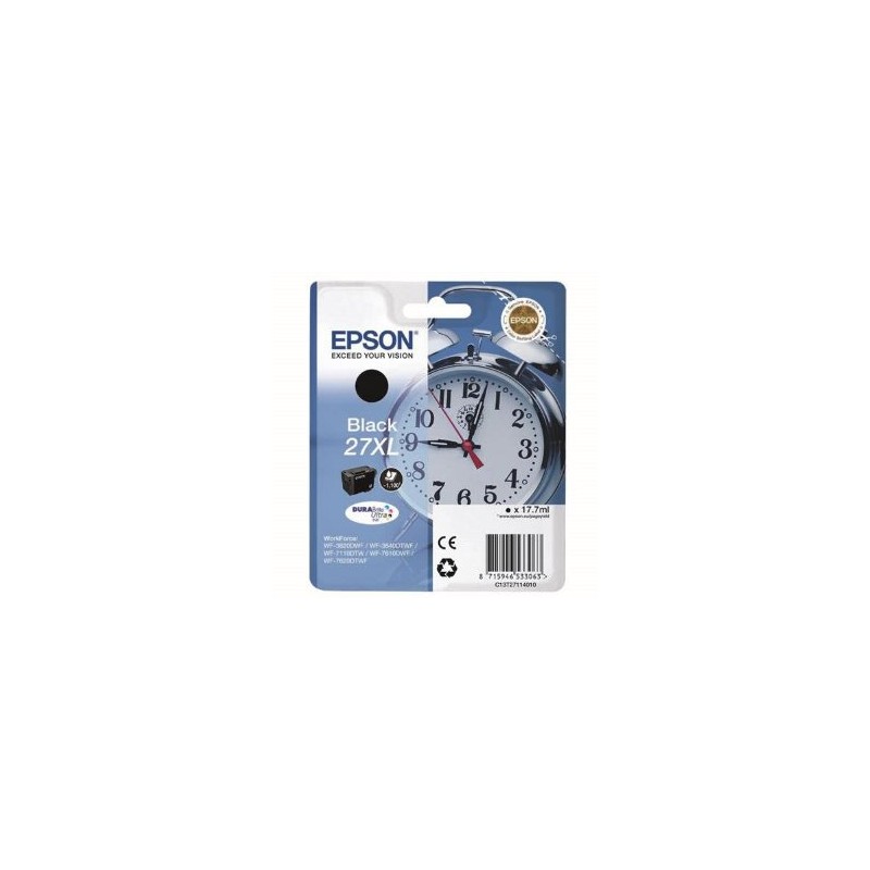 EPSON CARTUCCIA D\'INCHIOSTRO NERO C13T27114012 T2711 1100 COPIE 17,7ML XL ORIGINALE EPSON CARTUCCIA D\'INCHIOSTRO NERO C13T27114012 T2711 1100 COPIE 17,7ML XL ORIGINALE
