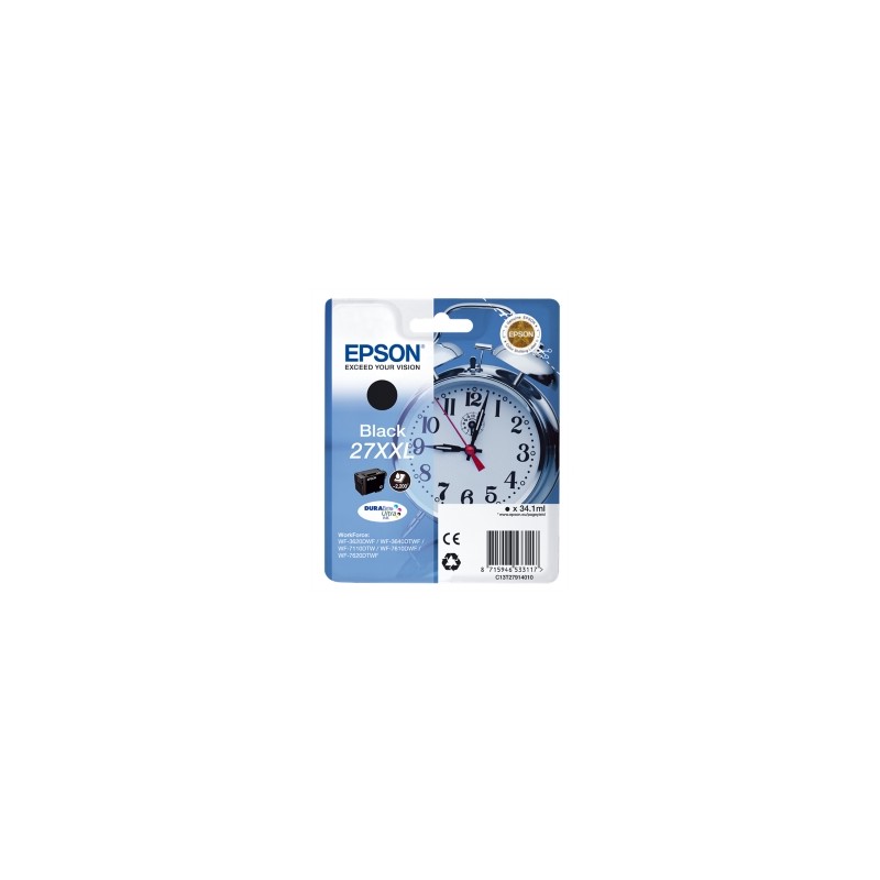 EPSON CARTUCCIA D\'INCHIOSTRO NERO C13T27914012 T2791 2200 COPIE 34,1ML XXL ORIGINALE EPSON CARTUCCIA D\'INCHIOSTRO NERO C13T27914012 T2791 2200 COPIE 34,1ML XXL ORIGINALE