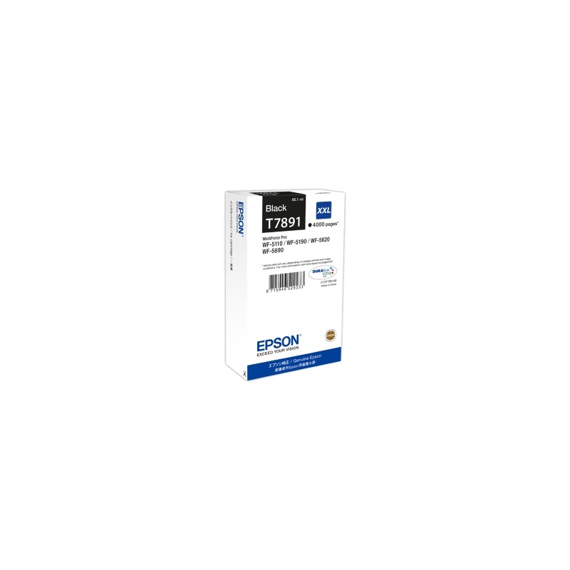 EPSON CARTUCCIA D\'INCHIOSTRO NERO C13T789140 T7891 4000 COPIE 65,1ML XXL ORIGINALE