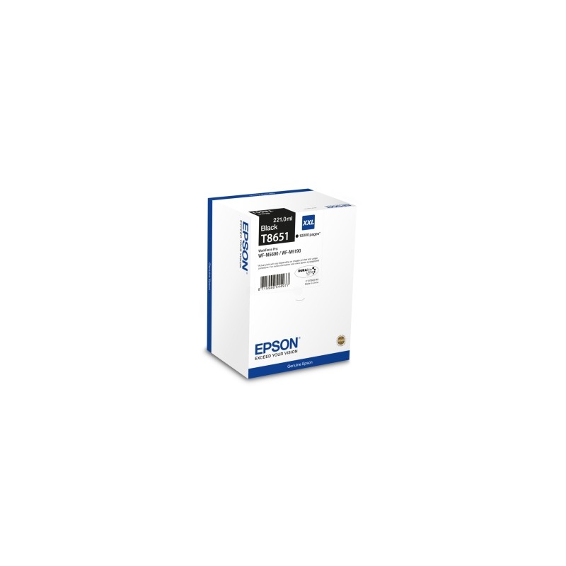 EPSON CARTUCCIA D\'INCHIOSTRO NERO C13T865140 T8651 10000 COPIE 221ML XXL ORIGINALE EPSON CARTUCCIA D\'INCHIOSTRO NERO C13T865140 T8651 10000 COPIE 221ML XXL ORIGINALE