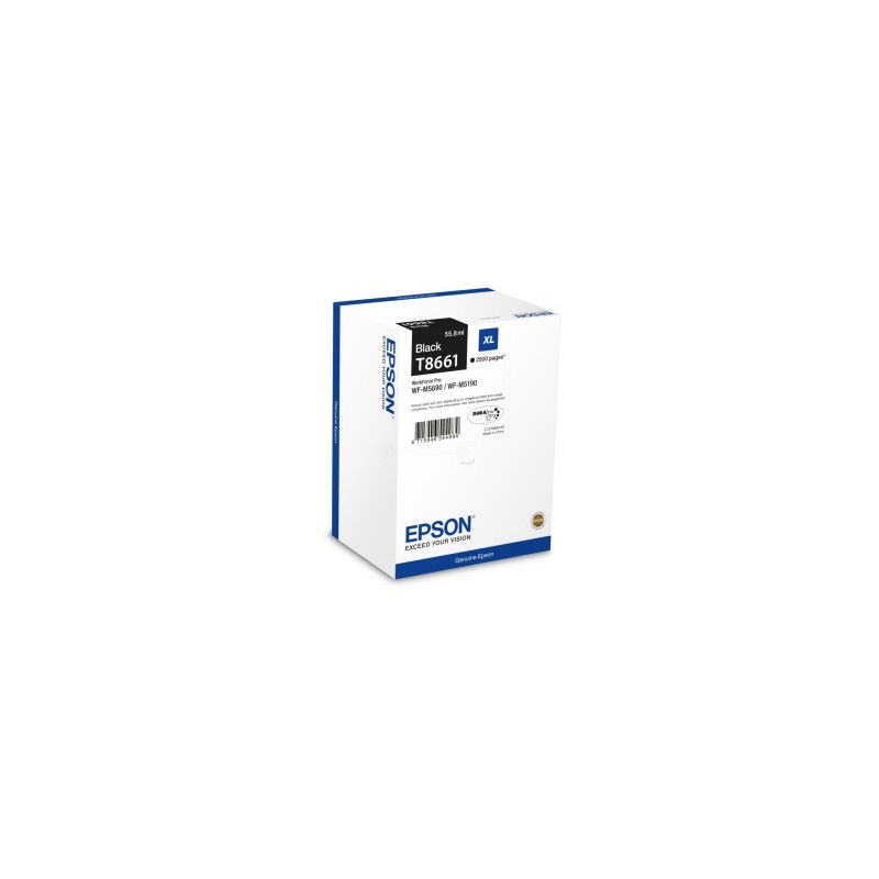 EPSON CARTUCCIA D\'INCHIOSTRO NERO C13T866140 T8661 2500 COPIE 55,8ML XL ORIGINALE EPSON CARTUCCIA D\'INCHIOSTRO NERO C13T866140 T8661 2500 COPIE 55,8ML XL ORIGINALE