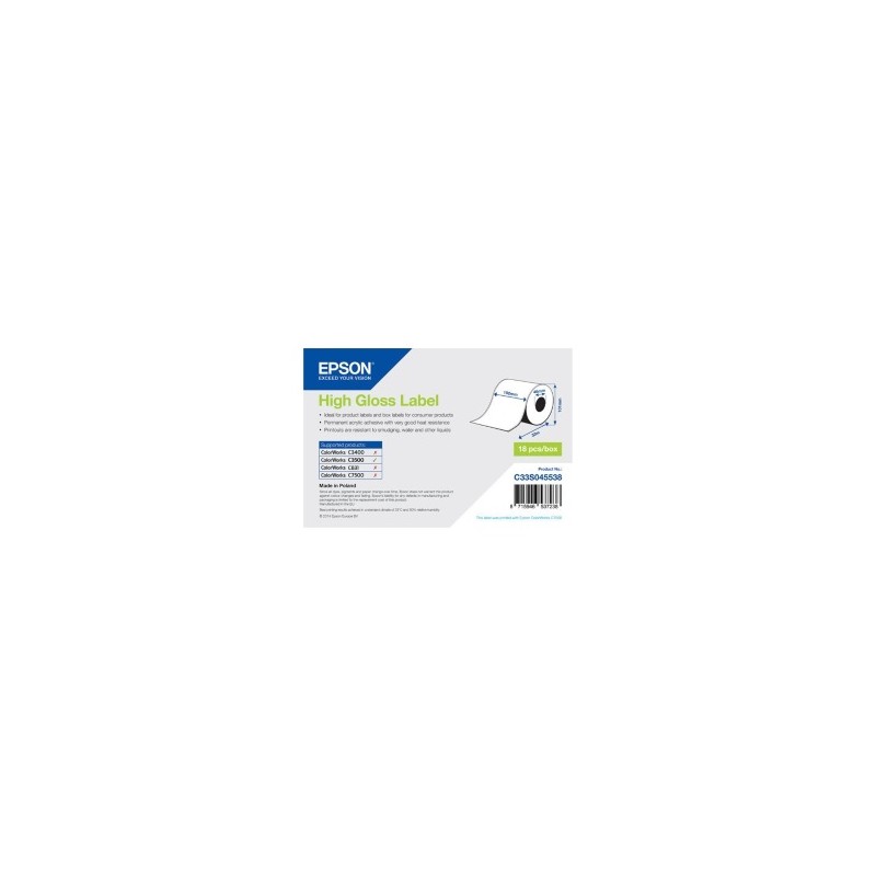 EPSON ETICHETTE S045538 C33S045538 ORIGINALE EPSON ETICHETTE S045538 C33S045538 ORIGINALE
