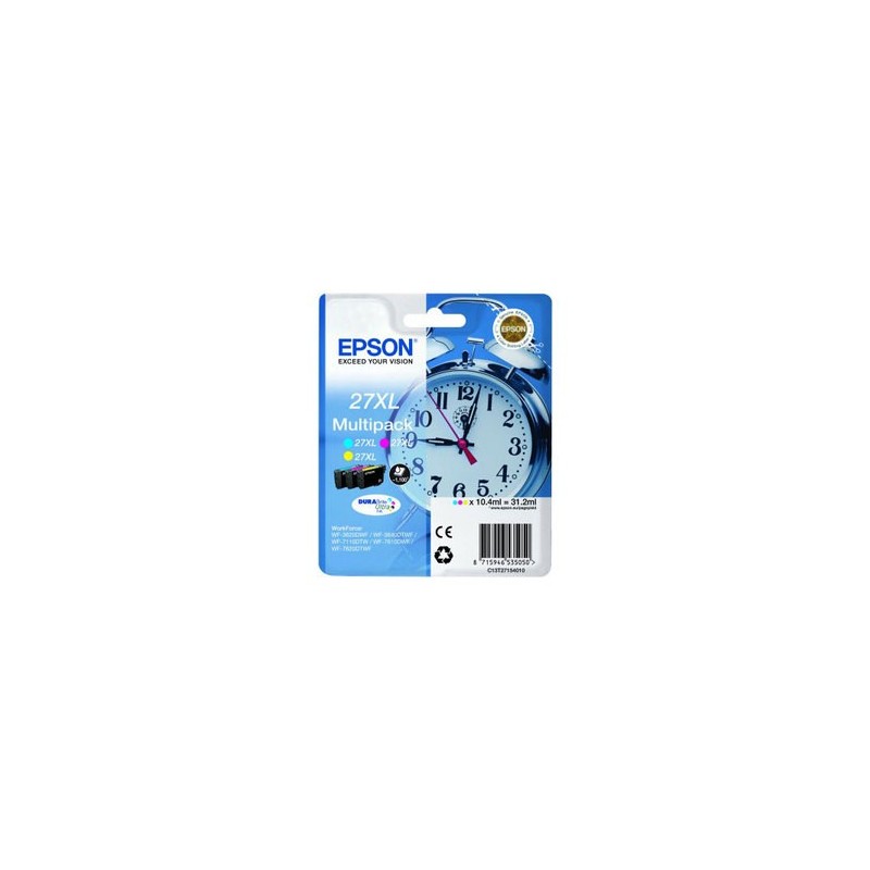 EPSON MULTIPACK CIANO / MAGENTA / GIALLO C13T27154012 T2715 3 CARTUCCE COLORE: T2712 + T27 ORIGINALE EPSON MULTIPACK CIANO / MAGENTA / GIALLO C13T27154012 T2715 3 CARTUCCE COLORE: T2712 + T27 ORIGINALE