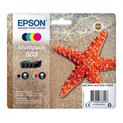 EPSON MULTIPACK NERO / CIANO / MAGENTA / GIALLO C13T03U64010 603 ORIGINALE