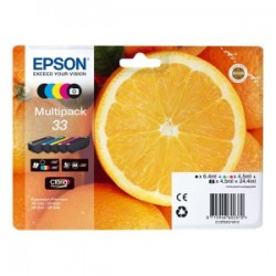 EPSON MULTIPACK NERO / CIANO / MAGENTA / GIALLO C13T33374010 T3337 5 CARTUCCE D\'INCHIOSTRO ORIGINALE