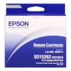 EPSON NASTRO COLORATO NERO C13S015262 S015016 NASTRO IN TESSUTO, 2 MILIONI CIFRE ORIGINALE