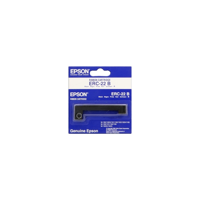 EPSON NASTRO COLORATO NERO C43S015358 ERC-22B LONGLIFE ORIGINALE EPSON NASTRO COLORATO NERO C43S015358 ERC-22B LONGLIFE ORIGINALE