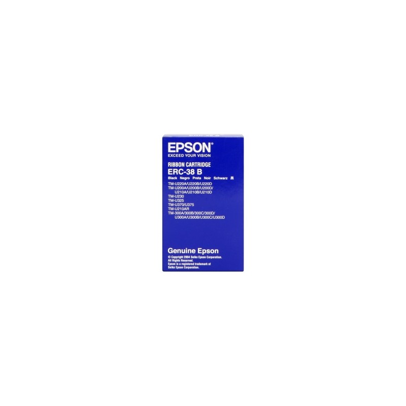 EPSON NASTRO COLORATO NERO C43S015374 ERC-38B ORIGINALE EPSON NASTRO COLORATO NERO C43S015374 ERC-38B ORIGINALE