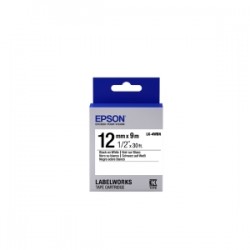 EPSON NASTRO NERO SU BIANCO C53S654021 LK-4WBN 12 MM X 9 M ORIGINALE