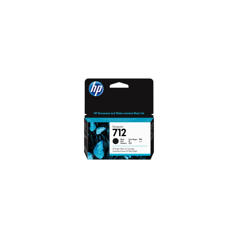 HP CARTUCCIA D\'INCHIOSTRO NERO 3ED70A 712 38ML ORIGINALE