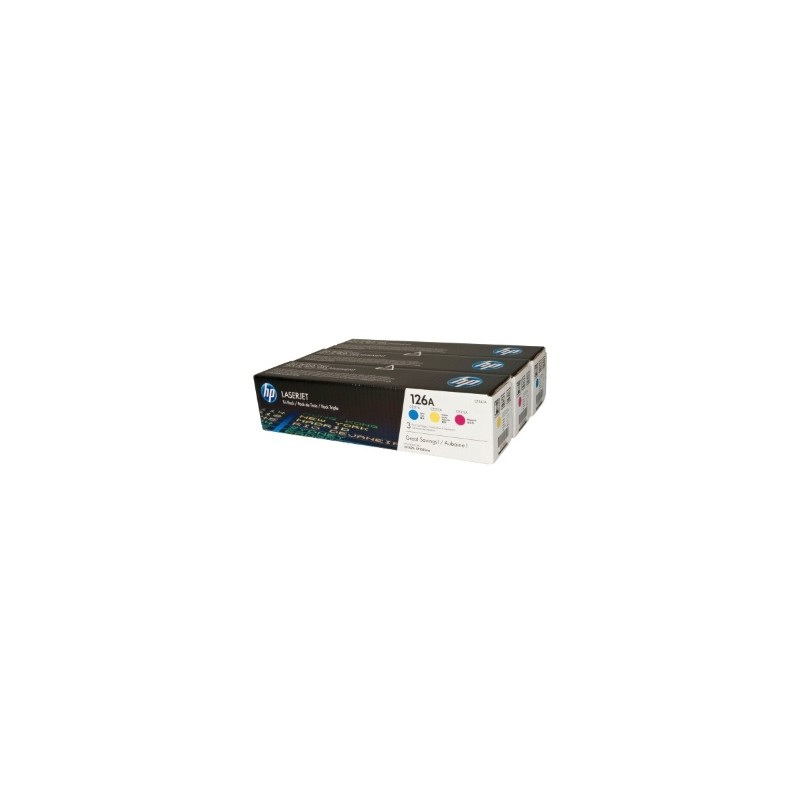 HP MULTIPACK CIANO / MAGENTA / GIALLO CF341A 126A 3 TONER 126A: C+M+Y ORIGINALE