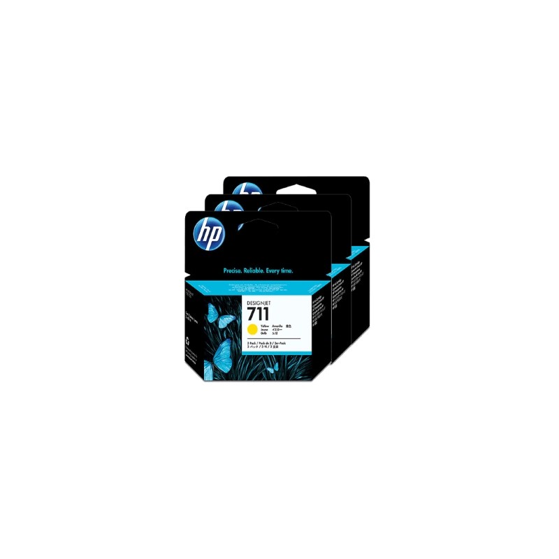 HP MULTIPACK GIALLO CZ136A 711 3-PACK 29 ML ORIGINALE