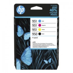 HP MULTIPACK NERO / CIANO / MAGENTA / GIALLO 6ZC65AE 950 / 951 ORIGINALE