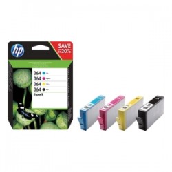 HP MULTIPACK NERO / CIANO / MAGENTA / GIALLO N9J73AE 364 4X INCHIOSTRO HP 364: BK + C + M  ORIGINALE