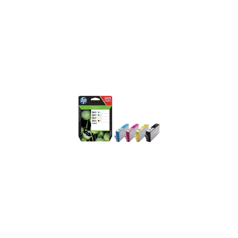 HP MULTIPACK NERO / CIANO / MAGENTA / GIALLO N9J74AE 364 XL 4X INCHIOSTRO HP 364XL: BK+C+M ORIGINALE HP MULTIPACK NERO / CIANO / MAGENTA / GIALLO N9J74AE 364 XL 4X INCHIOSTRO HP 364XL: BK+C+M ORIGINALE