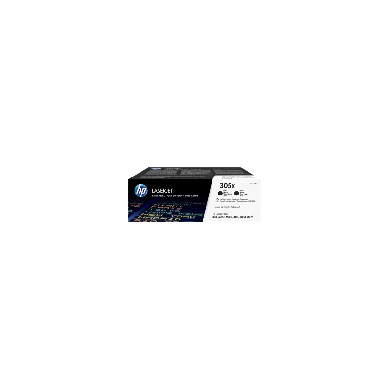 HP MULTIPACK NERO CE410XD 305X 2X CE410X ORIGINALE