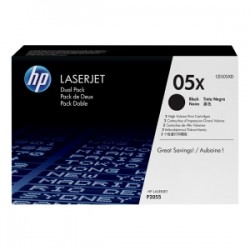 HP MULTIPACK NERO CE505XD 05X PACCO CON 2 PEZZI Ã  6.500 P. ORIGINALE