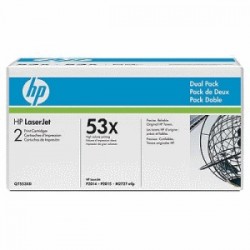 HP MULTIPACK NERO Q7553XD 53X 2 X 7.000 P. ORIGINALE