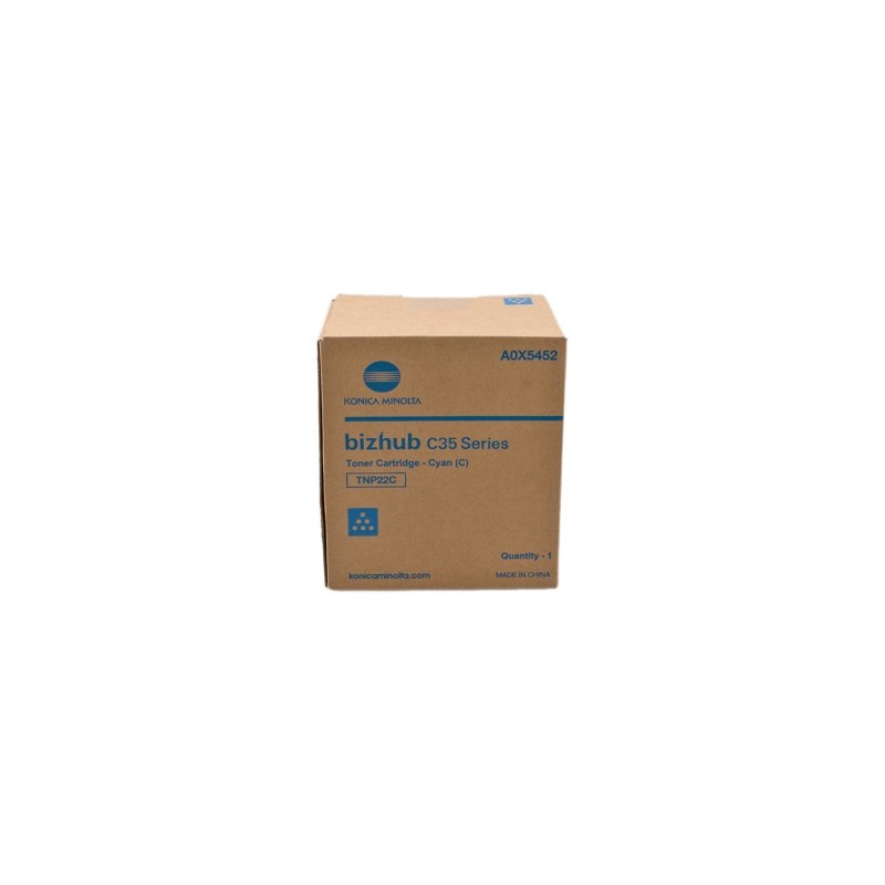 KONICA MINOLTA TONER CIANO A0X5452 TNP22C 6000 COPIE ORIGINALE KONICA MINOLTA TONER CIANO A0X5452 TNP22C 6000 COPIE ORIGINALE