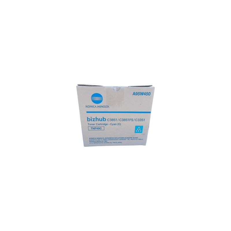 KONICA MINOLTA TONER CIANO A95W450 TNP49C 12000 COPIE ORIGINALE KONICA MINOLTA TONER CIANO A95W450 TNP49C 12000 COPIE ORIGINALE