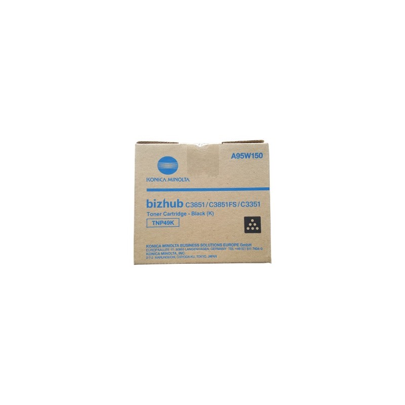 KONICA MINOLTA TONER NERO A95W150 TNP49K 13000 COPIE ORIGINALE KONICA MINOLTA TONER NERO A95W150 TNP49K 13000 COPIE ORIGINALE