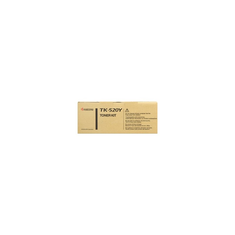 KYOCERA TONER GIALLO TK-520Y 1T02HJAEU0 4000 COPIE ORIGINALE KYOCERA TONER GIALLO TK-520Y 1T02HJAEU0 4000 COPIE ORIGINALE