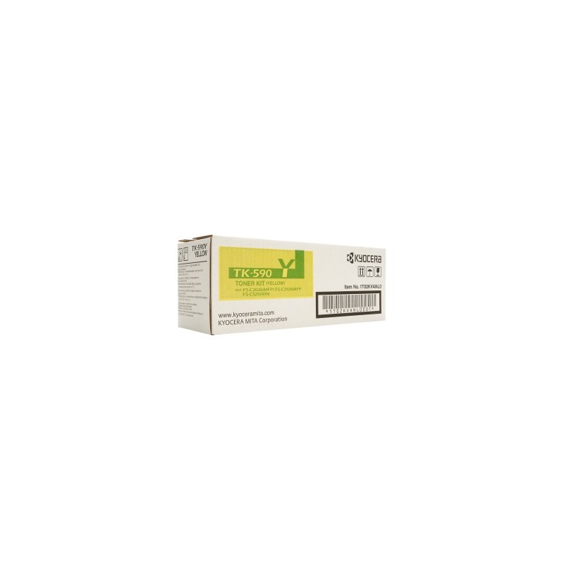 KYOCERA TONER GIALLO TK-590Y 1T02KVANL0 5000 COPIE ORIGINALE KYOCERA TONER GIALLO TK-590Y 1T02KVANL0 5000 COPIE ORIGINALE