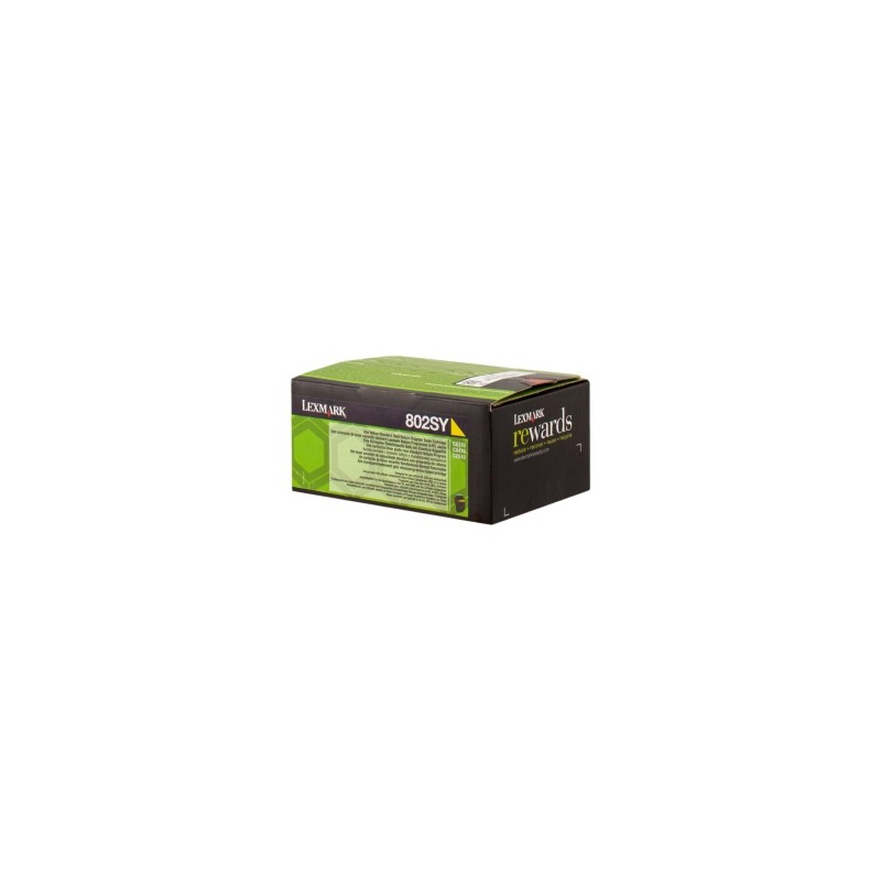 LEXMARK TONER GIALLO 802SY 80C2SY0 2000 COPIE CARTUCCIA DI STAMPA RIUTILIZZABILE ORIGINALE