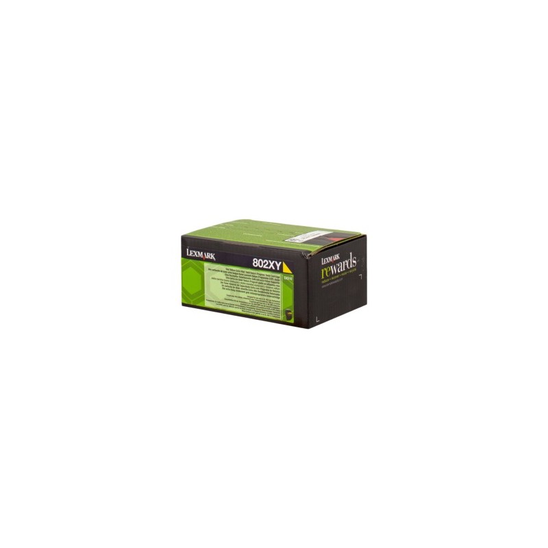 LEXMARK TONER GIALLO 802XY 80C2XY0 4000 COPIE CARTUCCIA DI STAMPA RIUTILIZZABILE ORIGINALE