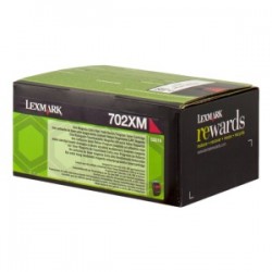 LEXMARK TONER MAGENTA 702XM 70C2XM0 4000 COPIE CARTUCCIA DI STAMPA RIUTILIZZABILE ORIGINALE