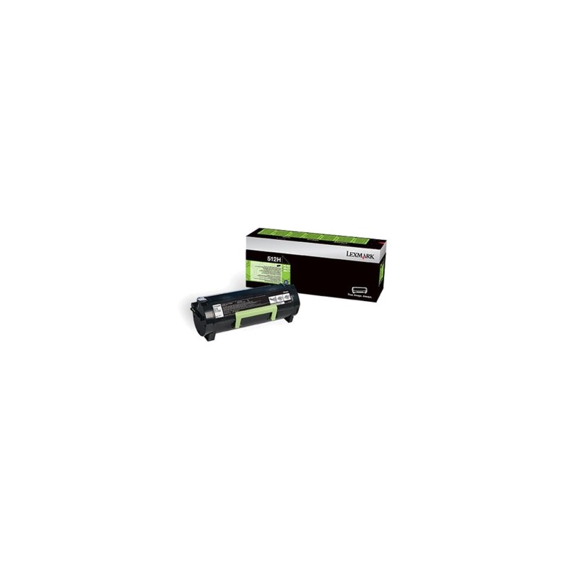 LEXMARK TONER NERO 512H 51F2H00 5000 COPIE CARTUCCIA DI STAMPA RIUTILIZZABILE ORIGINALE