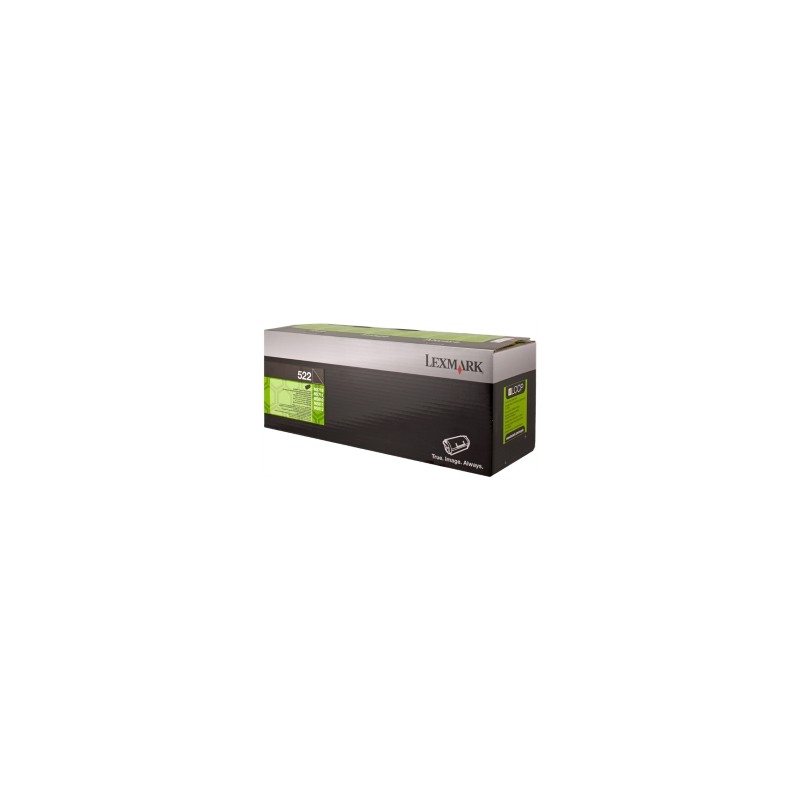 LEXMARK TONER NERO 522 52D2000 6000 COPIE CARTUCCIA DI STAMPA RIUTILIZZABILE ORIGINALE