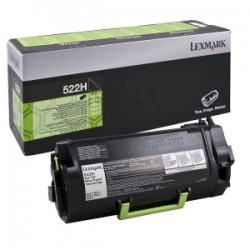 LEXMARK TONER NERO 522H 52D2H00 25000 COPIE CARTUCCIA DI STAMPA RIUTILIZZABILE ORIGINALE