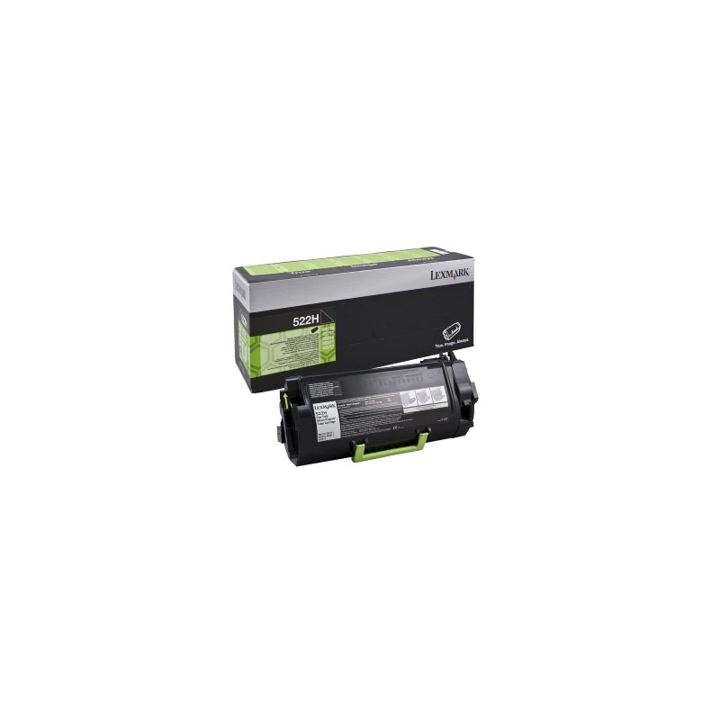 LEXMARK TONER NERO 522H 52D2H00 25000 COPIE CARTUCCIA DI STAMPA RIUTILIZZABILE ORIGINALE