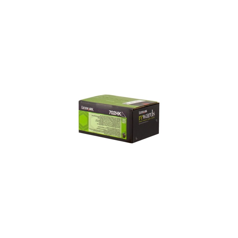 LEXMARK TONER NERO 702HK 70C2HK0 4000 COPIE CARTUCCIA DI STAMPA RIUTILIZZABILE ORIGINALE