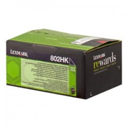 LEXMARK TONER NERO 802HK 80C2HK0 4000 COPIE CARTUCCIA DI STAMPA RIUTILIZZABILE ORIGINALE